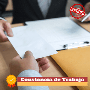 CONSTANCIA DE TRABAJO