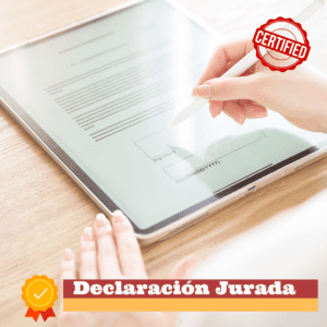 DECLARACION JURADA
