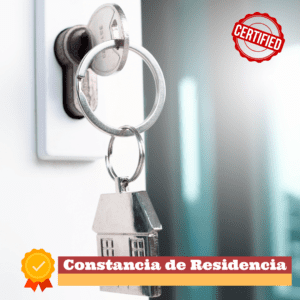 CONSTANCIA DE RESIDENCIA
