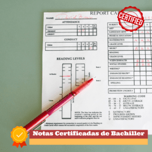 Notas Certificadas de Bachiller